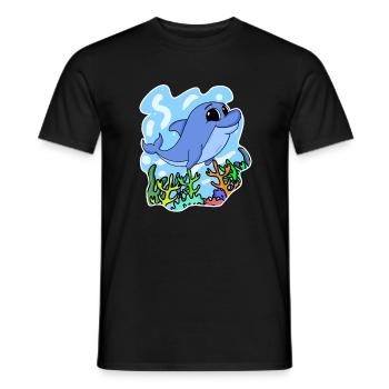 Dauphin - mammifères animaux marins environnement de conservation de la nature - T-shirt homme - noir - Devant - AI Model Male 178 light (178cm)