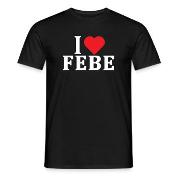 T-Shirt Ich liebe Phoebe T-Shirt Geschenkidee - Männer T-Shirt - Schwarz - Vorne - AI Model Male 178 light (178cm)