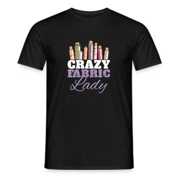 Crazy Fabric Funny Quilting Hummor For A Quilter - T-shirt homme - noir - Devant - AI Model Male 178 light (178cm)