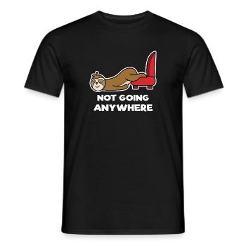 Tier Faultier Müde Faul Dschungel Statement - Männer T-Shirt - Schwarz - Vorne - AI Model Male 178 light (178cm)