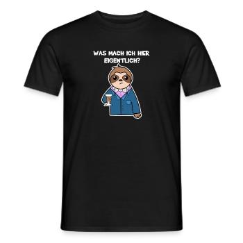Chillen Tier Statement Faultier Zoo Dschungel - Männer T-Shirt - Schwarz - Vorne - AI Model Male 178 light (178cm)