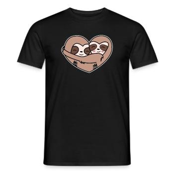 paresseux animal habitant de la jungle zoo mammifère - T-shirt homme - noir - Devant - AI Model Male 178 light (178cm)