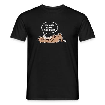 Faultier Faul Tier Urwaldbewohner Statement Zoo - Männer T-Shirt - Schwarz - Vorne - AI Model Male 178 light (178cm)