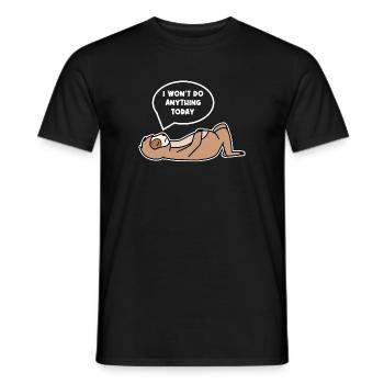 Urwaldbewohner Chillen Faultier Faul Zoo Statement - Männer T-Shirt - Schwarz - Vorne - AI Model Male 178 light (178cm)
