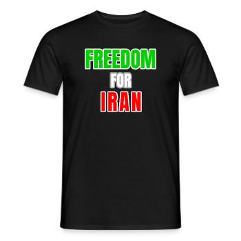 Liberté de l’Iran - T-shirt homme - noir - Devant - AI Model Male 178 light (178cm)