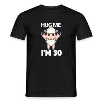 30 birthday - 30 years - hug - Men's T-Shirt - black - Front - AI Model Male 178 light (178cm)