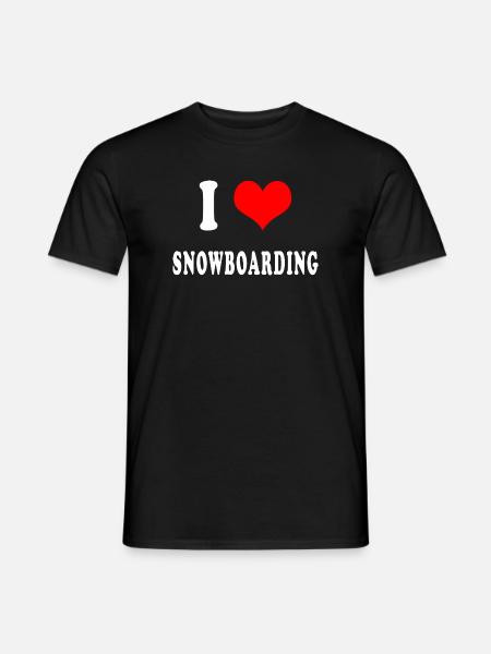 J'adore le snowboard - T-shirt homme - noir