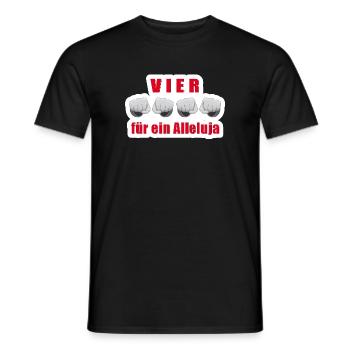 Vier Fäuste für ein Alleluja - Männer T-Shirt - Schwarz - Vorne - AI Model Male 178 light (178cm)