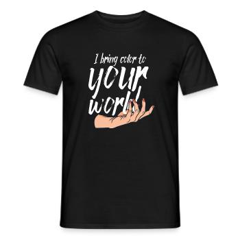 Ich Bringe Farbe In Deine Welt Nail Tech - Männer T-Shirt - Schwarz - Vorne - AI Model Male 178 light (178cm)