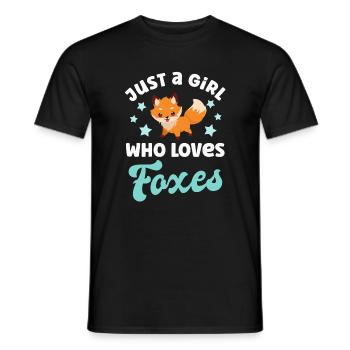 Fuchs Füchse - Männer T-Shirt - Schwarz - Vorne - AI Model Male 178 light (178cm)