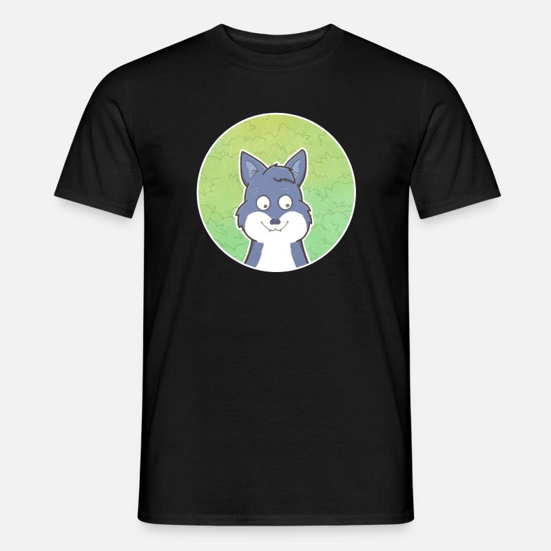 Wolf - Männer T-Shirt - Schwarz