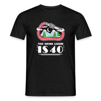 Wandern 40. Geburtstag Wanderer 40 Jahre alt - Männer T-Shirt - Schwarz - Vorne - AI Model Male 178 light (178cm)