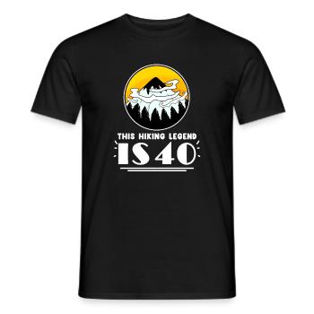 Wandern 40. Geburtstag Wanderer 40 Jahre alt - Männer T-Shirt - Schwarz - Vorne - AI Model Male 178 light (178cm)