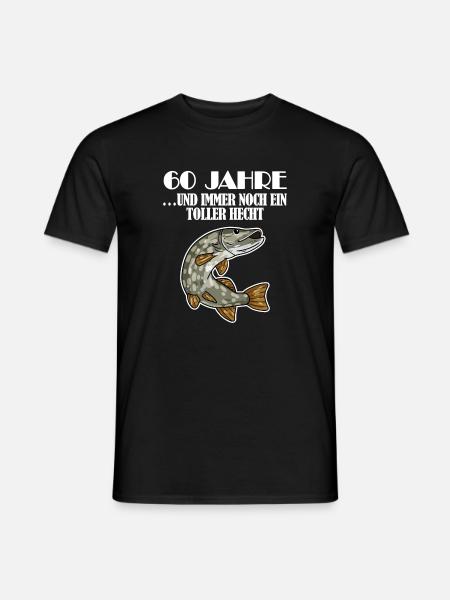 60. Geburtstag Angler Lustiger Spruch - 60 Jahre - Männer T-Shirt - Schwarz