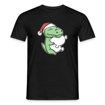Crocodile Noël Sommeil Sommeil Sommeil Sommeil - T-shirt homme - noir - Devant - AI Model Male 178 light (178cm)