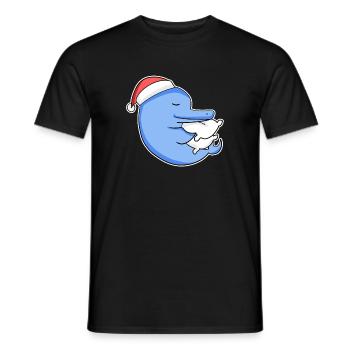 Dolphin Christmas Sleep Sleep Sleep Sleep - Men's T-Shirt - black - Front - AI Model Male 178 light (178cm)