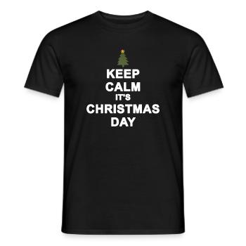 Minimalistisches Weihnachten Ruhiger Weihnachtstag - Männer T-Shirt - Schwarz - Vorne - AI Model Male 178 light (178cm)