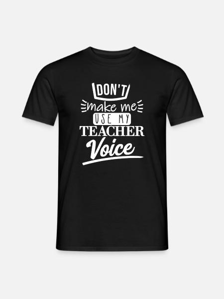 Don't Make Me Use It (white) - Men's T-Shirt - black