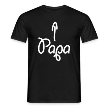 Papa (flèche) - T-shirt homme - noir - Devant - AI Model Male 178 light (178cm)