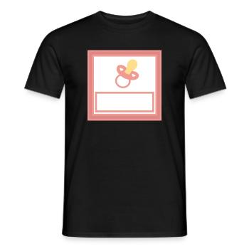 Baby Vorlage personalisieren selbst gestalten - Männer T-Shirt - Schwarz - Vorne - AI Model Male 178 light (178cm)