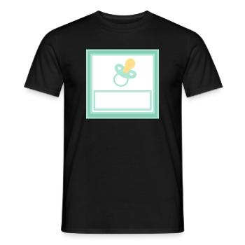 Baby Vorlage personalisieren selbst gestalten - Männer T-Shirt - Schwarz - Vorne - AI Model Male 178 light (178cm)