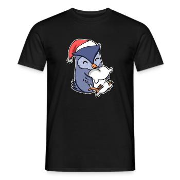 Owl Christmas Sleep Sleep Sleep - Men's T-Shirt - black - Front - AI Model Male 178 light (178cm)