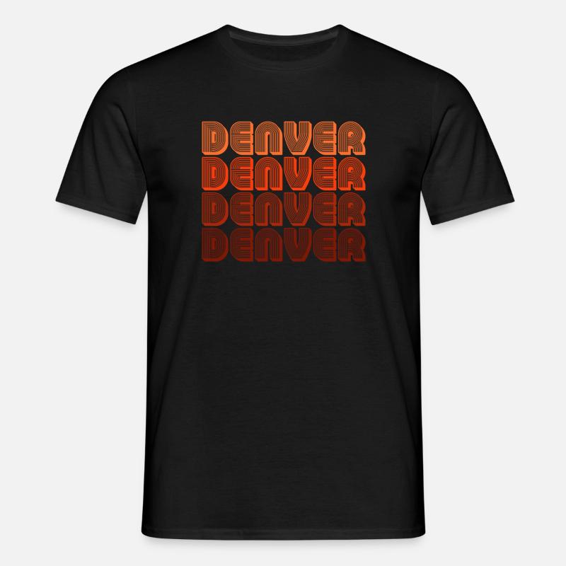 Denver Gradient Retro Muster - Männer T-Shirt - Schwarz