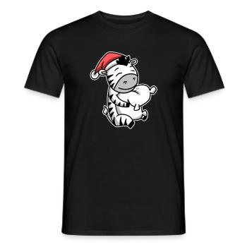 Zebra Christmas Sleep Sleep Sleep - Men's T-Shirt - black - Front - AI Model Male 178 light (178cm)