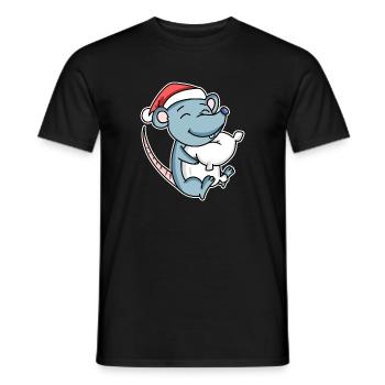 Mouse Christmas Sleep Sleep Sleep Sleep - Men's T-Shirt - black - Front - AI Model Male 178 light (178cm)