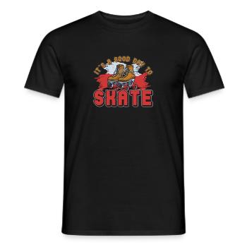 Retro Quad Skating For '90s Skate Fanatic Roller - Men's T-Shirt - black - Front - AI Model Male 178 light (178cm)