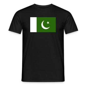Pakistan National Flagge - Männer T-Shirt - Schwarz - Vorne - AI Model Male 178 light (178cm)