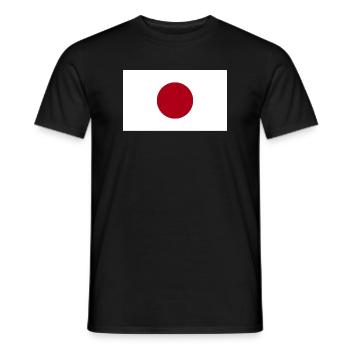 Japan National Flag - Men's T-Shirt - black - Front - AI Model Male 178 light (178cm)