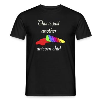 Unicorn Hater Anti Einhorn - Just Another Unicorn - Men's T-Shirt - black - Front - AI Model Male 178 light (178cm)