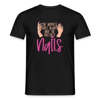 The Happiest Girls Have The Prettiest - Men's T-Shirt - black - Front - AI Model Male 178 light (178cm)