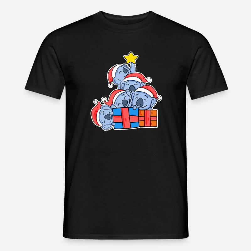 Weihnachten Weihnachtsbaum Koala - Koalas - Männer T-Shirt - Schwarz
