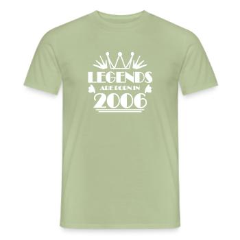 2006 - Born 2006 - Men's T-Shirt - sage - Front - AI Model Male 178 light (178cm)