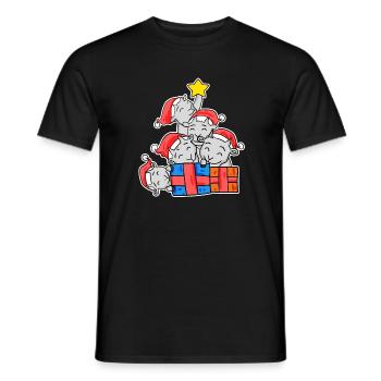 Ziegen Weihnachten Weihnachtsbaum Ziege - Männer T-Shirt - Schwarz - Vorne - AI Model Male 178 light (178cm)