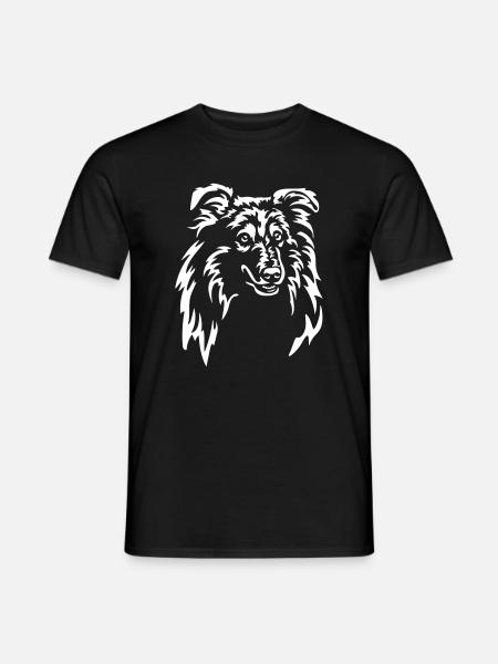 Sheltie Head "Black Edition" - Men's T-Shirt - black
