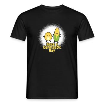 Have a corntastic day - Men's T-Shirt - black - Front - AI Model Male 178 light (178cm)