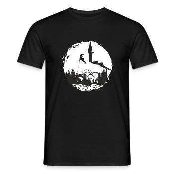 C’est l’heure de grimper - Amoureux de l’escalade - T-shirt homme - noir - Devant - AI Model Male 178 light (178cm)