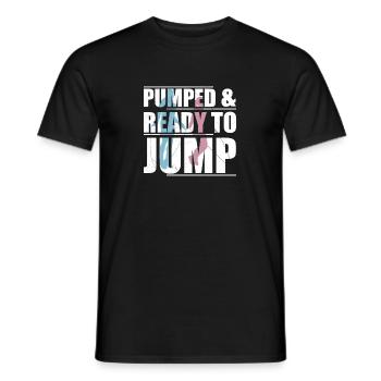 Corde à sauter amusante avec pompe et prête à - T-shirt homme - noir - Devant - AI Model Male 178 light (178cm)