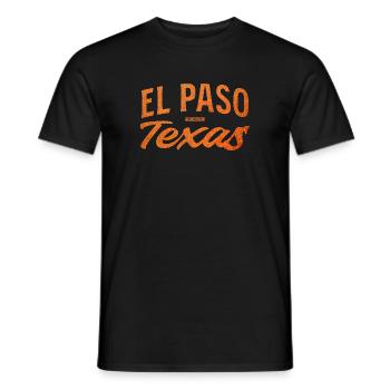 El Paso Texas Script Logo - Männer T-Shirt - Schwarz - Vorne - AI Model Male 178 light (178cm)