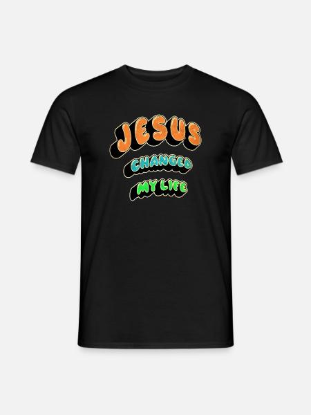Jesus changed my life - Men's T-Shirt - black