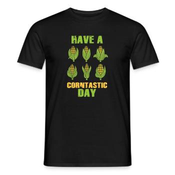 Have a corntastic day - Men's T-Shirt - black - Front - AI Model Male 178 light (178cm)