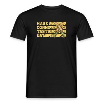 Have a corntastic day - Men's T-Shirt - black - Front - AI Model Male 178 light (178cm)