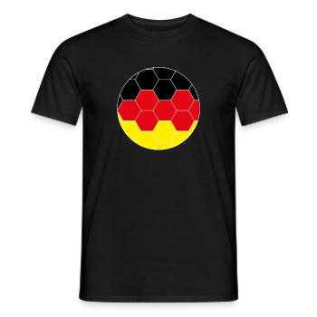Deutschland Fußball Hexagon - Männer T-Shirt - Schwarz - Vorne - AI Model Male 178 light (178cm)