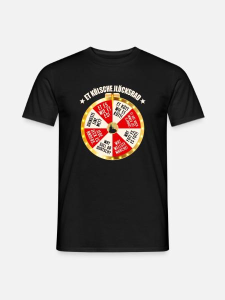 Köln Glücksrad Et Kölsche Jlöcksrad Et Kütt Kölner - Männer T-Shirt - Schwarz