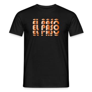 El Paso Gradient Grid - Männer T-Shirt - Schwarz - Vorne - AI Model Male 178 light (178cm)