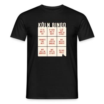 Köln Bingo Kölsch Et Kütt Alaaf Kölner Karneval - Männer T-Shirt - Schwarz - Vorne - AI Model Male 178 light (178cm)