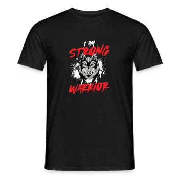 I Am Strong Vicious Warrior Symbolism For Alpha - Men's T-Shirt - black - Front - AI Model Male 178 light (178cm)